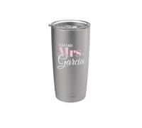 Cute Engagement Future Mrs Garcia Bachelorette Vaso térmico de acero inoxidable de doble pared