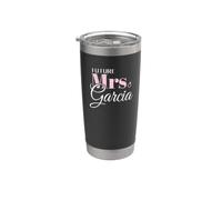 Cute Engagement Future Mrs Garcia Bachelorette Vaso térmico de acero inoxidable de doble pared