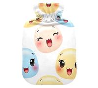 Cute Expressive Eyes - Botellas de agua caliente con cubierta suave, calentador de manos, pies, regalo de invierno, bolsa de agua caliente para aliviar el dolor, tamaño pequeño
