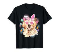 Cute Face Golden Retriever Feliz Pascua Animal Perro Amante Camiseta