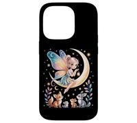 Cute Fairy Tales Magic Moon Animals Mythical Girl Carcasa para iPhone 14 Pro