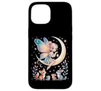 Cute Fairy Tales Magic Moon Animals Mythical Girl Carcasa para iPhone 15