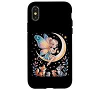 Cute Fairy Tales Magic Moon Animals Mythical Girl Carcasa para iPhone X/XS