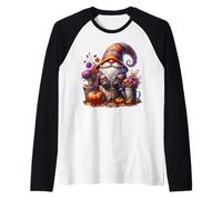 Cute Fall Accessories For GNOME Lover Floral Autumn Pumpkin Camiseta Manga Raglan