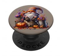 Cute Fall Accessories For GNOME Lover Floral Autumn Pumpkin PopSockets PopGrip Adhesivo