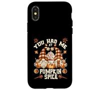 Cute Fall GNOME For Thanksgiving You Had Me At Pumpkin Spice Carcasa para iPhone X/XS