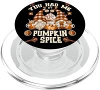 Cute Fall GNOME For Thanksgiving You Had Me At Pumpkin Spice PopSockets PopGrip para MagSafe