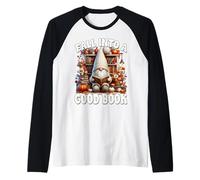 Cute Fall Into A Good Book Lover GNOME Graphic For Bookworm Camiseta Manga Raglan