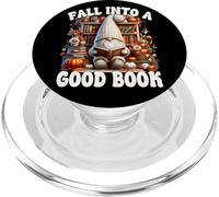 Cute Fall Into A Good Book Lover GNOME Graphic For Bookworm PopSockets PopGrip para MagSafe