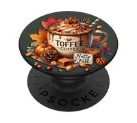 Cute Fall Must Haves For Coffee Mom with Autumn Coffee Mug PopSockets PopGrip Adhesivo