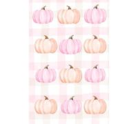 Cute Fall Pastel Pumpkin Lined Notebook Pink Gingham Pastel Pumpkins - Perfect Cute Fall Journal Notebook Gift for Friends, Family, Students, Teachers, Coworkers, & Pumpkin Autumn Lovers