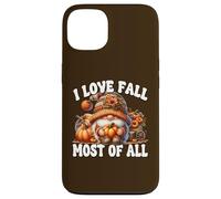 Cute Fall Pumpkin GNOME For Women I Love Fall Most of All Carcasa para iPhone 13