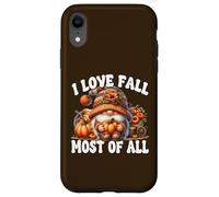 Cute Fall Pumpkin GNOME For Women I Love Fall Most of All Carcasa para iPhone XR