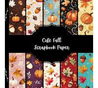 Cute Fall Scrapbook Paper, Autumn Junk Journal Paper, Pumpkin Decorative Paper, DIY Projects, Origami, Collage Sheets, Decoupage Paper, 10 Designs, Double Sided