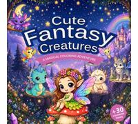 Cute Fantasy Creatures a Magical Coloring Adventure: +30 Line Art Illustrations for Kids, Teens & Adults