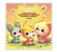 “Cute Fantasy Creatures: A Magical Coloring World”: Unique Coloring Book with Imaginary Animals for Kids and Adults (Ages 5-18+)