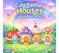 Cute Fantasy Houses: Coloring Book for Kids: 30 Adorable Little Homes Made of Fruits, Flowers, and Sweet Treats (Magical Fantasy Coloring Series)