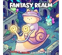 Cute Fantasy Realm Coloring Book: A Wholesome and Relaxing Coloring Journey Through Mystical Realms Filled with Cute Characters and Imaginative Details
