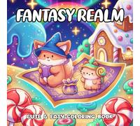 Cute Fantasy Realm Coloring Book: Adorable Fantasy Scenes Featuring Whimsical Creatures, Fairy Friends, and Dreamy Worlds for Relaxation and Creativity