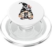 Cute Farm Animal GNOME For Cowgirl Black and White Cow Print PopSockets PopGrip para MagSafe