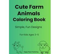 Cute Farm Animals Coloring Book