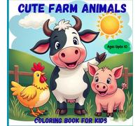 Cute Farm Animals Coloring Book for Kids