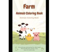 Cute Farm Animals Coloring Book: Fun & Easy Coloring Pages for Toddlers Ages 2-5