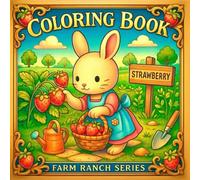 Cute Farm Animals Coloring Book: Relaxing Country Scenes with Adorable Animals, Flowers, and Cozy Countryside Charm - Perfect for Kids and Adults