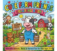 Cute Farm Friends Coloring Book: Big Simple Designs with Owls, Pigs, Ducks, Bears & More - Stress-Free Coloring Pages for Toddlers, Preschoolers & Kindergarten