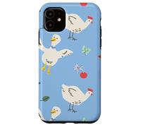 Cute Farmhouse Chicken Pattern with Country Cottage Style Carcasa para iPhone 11