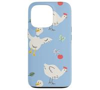 Cute Farmhouse Chicken Pattern with Country Cottage Style Carcasa para iPhone 13 Pro