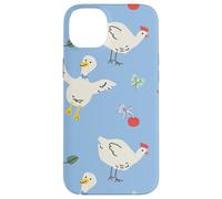 Cute Farmhouse Chicken Pattern with Country Cottage Style Carcasa para iPhone 14 Plus