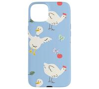 Cute Farmhouse Chicken Pattern with Country Cottage Style Carcasa para iPhone 15 Plus