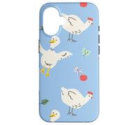 Cute Farmhouse Chicken Pattern with Country Cottage Style Carcasa para iPhone 16