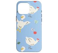 Cute Farmhouse Chicken Pattern with Country Cottage Style Carcasa para iPhone 16 Pro MAX