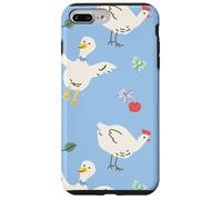 Cute Farmhouse Chicken Pattern with Country Cottage Style Carcasa para iPhone 7 Plus/8 Plus