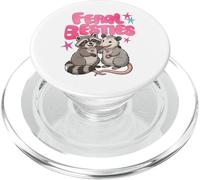 Cute Feral Besties Raccoon Opossum Art PopSockets PopGrip para MagSafe