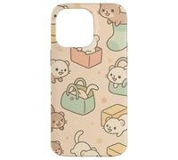Cute Ferret Cartoon Kawaii Pastel Animal Playtime Art Carcasa para iPhone 14 Pro MAX
