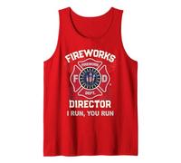 Cute Firework Director I Run You 4 de Julio 250 Año Boom Team Camiseta sin Mangas