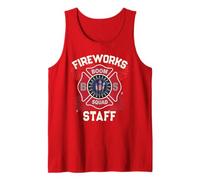 Cute Firework Staff Patriotic 4 Julio Boom Squad Técnico Camiseta sin Mangas