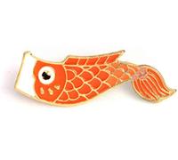Cute Fish - Broche delicado de dibujos animados con esmalte de pescado, broche de océano animal, broche de adorno decorativo, color naranja Durabilidad