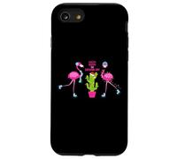 Cute Flamingo Around Christmas Tree Lights Graphic Designs Carcasa para iPhone SE (2020) / 7/8