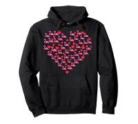 Cute Flamingo Lover Couple Love Heart Valentine's Day Sudadera con Capucha