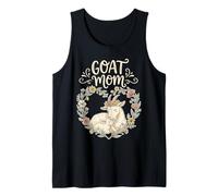 Cute Floral Goat Mom Homestead Farmer Mother Camiseta sin Mangas