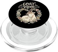 Cute Floral Goat Mom Homestead Farmer Mother PopSockets PopGrip para MagSafe