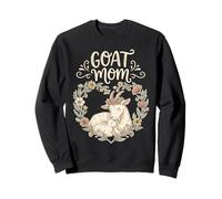 Cute Floral Goat Mom Homestead Farmer Mother Sudadera