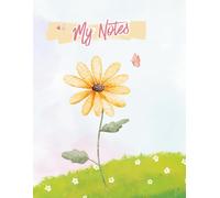 Cute Floral Notebook for Girls: My Notes Journal with Daisy Flower Cover, Soft Aesthetic Writing Book for School, Work, and Daily Use (8.5 x 11, 120 Pages)