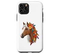 Cute Floral Wild Horse Country Love Horse Riding Women Girls Carcasa para iPhone 11 Pro