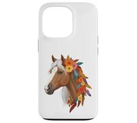 Cute Floral Wild Horse Country Love Horse Riding Women Girls Carcasa para iPhone 13 Pro