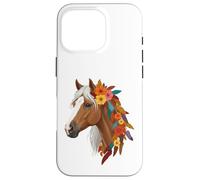 Cute Floral Wild Horse Country Love Horse Riding Women Girls Carcasa para iPhone 16 Pro